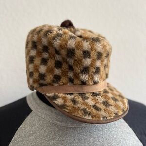 Vintage Checkered furry hat